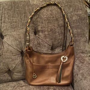 Brighton Barbados Copper/Brown Leather Shoulder Bag